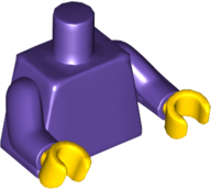 Torso Plain / Dark Purple Arms / Yellow Hands