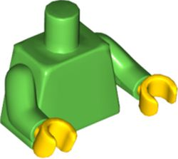 Torso Plain / Bright Green Arms / Yellow Hands