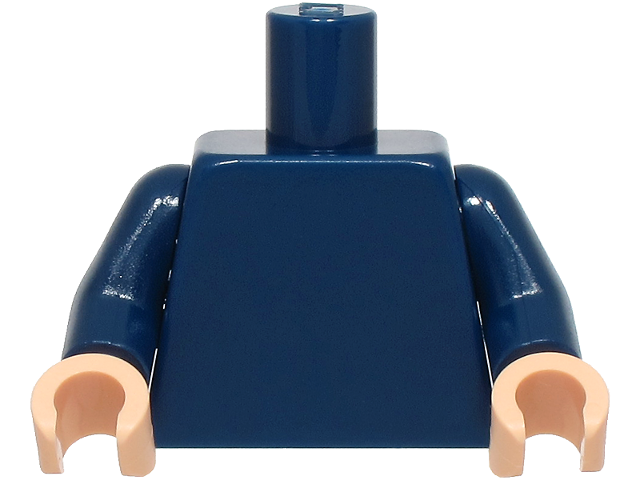 Torso Plain / Dark Blue Arms / Light Nougat Hands