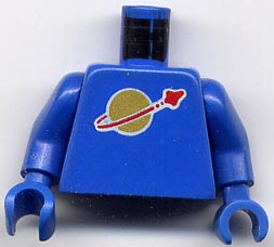 Torso with Classic Space Logo Pattern / Blue Arms / Blue Hands