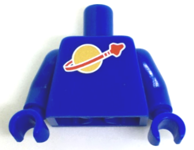 Torso with Classic Space Logo High on Torso Pattern, Inside with Ribs (second reissue) / Blue Arms / Blue Hands