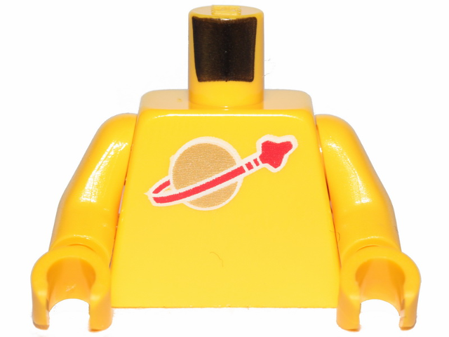 Torso with Classic Space Logo High on Torso Pattern, Inside with Ribs (second reissue) / Yellow Arms / Yellow Hands