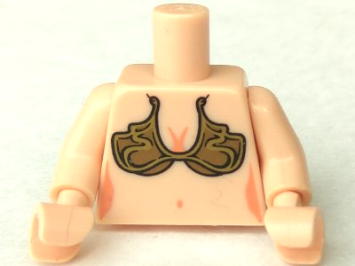Torso SW Princess Leia Slave Pattern / Light Nougat Arms / Light Nougat Hands