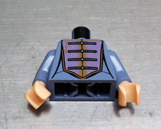 Torso Harry Potter Dumbledore Dress Robe with Braid Pattern / Sand Blue Arms / Light Nougat Hands