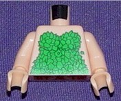 Torso Batman Poison Ivy Plant Pattern / Light Nougat Arms / Light Nougat Hands