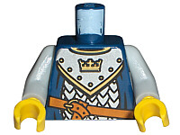 Torso Castle Fantasy Era Scale Mail, Crown on Collar Pattern / Light Bluish Gray Arms / Yellow Hands