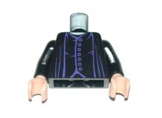 Torso Harry Potter Professor Snape 7 Dark Purple Buttons Pattern / Black Arms / Light Nougat Hands