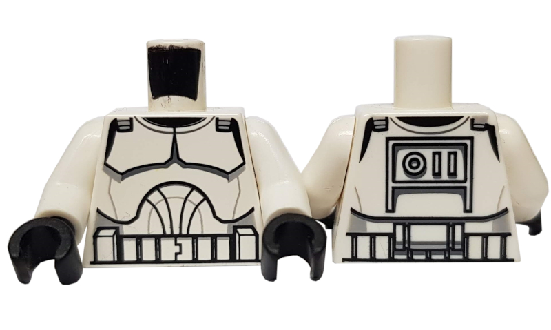 Torso SW Armor Clone Trooper Pattern (Clone Wars) / White Arms / Black Hands