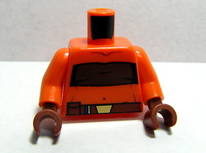 Torso SW Ahsoka Pattern / Orange Arms / Reddish Brown Hands