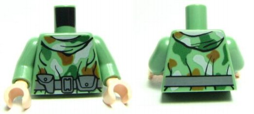 Torso SW Camouflage Pattern Weapon Belt / Sand Green Arms / Light Nougat Hands