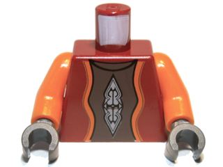 Torso SW Neimoidian Viceroy Pattern / Orange Arms / Dark Bluish Gray Hands