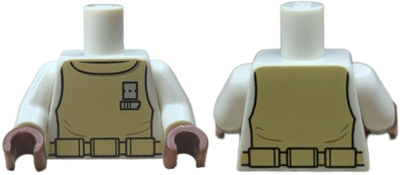 Torso SW Mon Calamari Spacesuit Pattern / White Arms / Reddish Brown Hands (Admiral Ackbar)