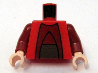 Torso SW Chancellor Palpatine Pattern / Dark Red Arms / Light Nougat Hands