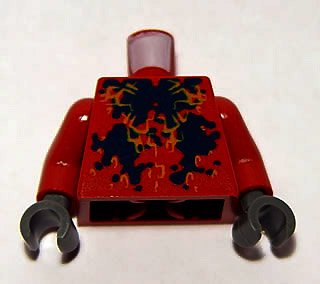 Torso Atlantis Squid Pattern / Dark Red Arms / Dark Bluish Gray Hands