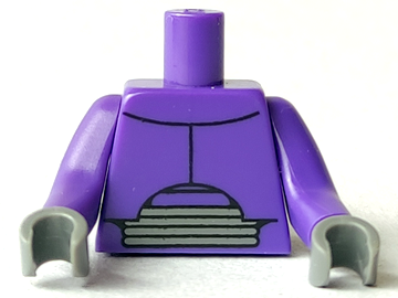 Torso Chest Armor and Gray Abdominal Joint Pattern (Zurg) / Dark Purple Arms Long / Dark Bluish Gray Hands