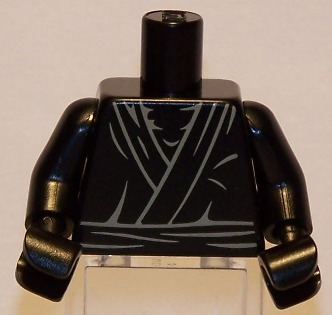 Torso Ninja Layered Robe with Belt Pattern / Black Arms / Black Hands