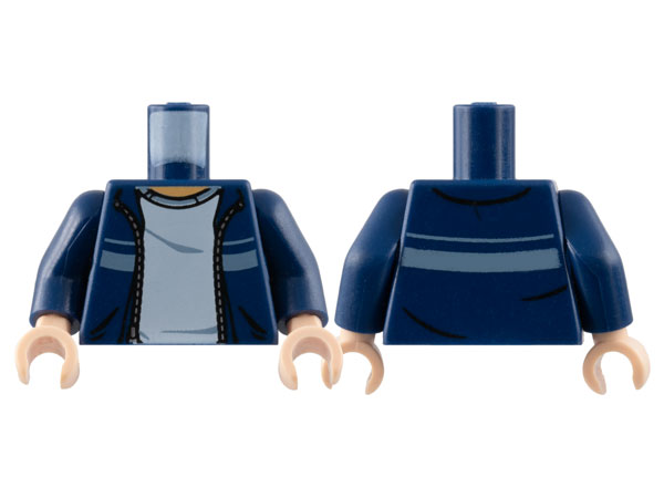 Torso Harry Potter Jacket with Stripe over Gray Shirt Pattern / Dark Blue Arms / Light Nougat Hands