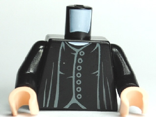 Torso Harry Potter Professor Snape 7 Gray Buttons Pattern / Black Arms / Light Nougat Hands