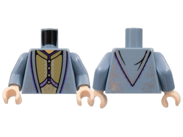 Torso Harry Potter Dumbledore Dress Robe with Vest Pattern / Sand Blue Arms / Light Nougat Hands