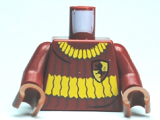 Torso Harry Potter Quidditch Gryffindor Ribbed Pattern / Dark Red Arms / Reddish Brown Hands