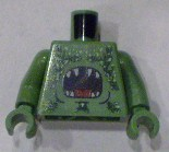 Torso Atlantis Barracuda with Open Mouth and Seaweed Pattern / Sand Green Arms / Sand Green Hands