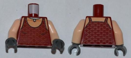 Torso SW Sugi Pattern / Light Nougat Arms / Dark Bluish Gray Hands