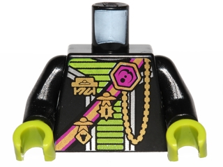 Torso Alien Conquest Alien Shoulder Strap Pattern / Black Arms / Lime Hands