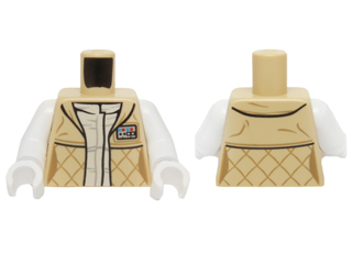 Torso SW Checkered Jacket with White Undershirt with Creases Pattern (Leia) / White Arms / White Hands