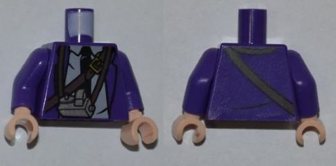 Torso Harry Potter Bus Driver Jacket and Black Tie Pattern / Dark Purple Arms / Light Nougat Hands