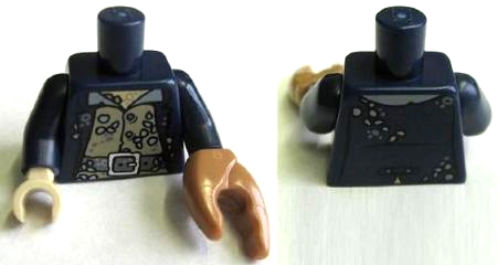 Torso PotC Jacket over Barnacle Encrusted Shirt Pattern / Dark Blue Arms / Tan Hand Right / Medium Nougat Hand Crab Pincer Left