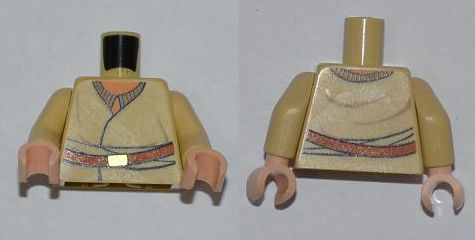 Torso SW Layered Shirt, Brown Belt with Gold Buckle Pattern / Tan Arms / Light Nougat Hands