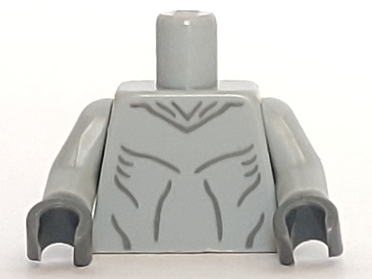 Torso Alien with Muscles Outline Pattern / Light Bluish Gray Arms / Dark Bluish Gray Hands