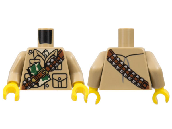 Torso Monster Fighters with Ammunition Belt Pattern / Dark Tan Arms / Yellow Hands