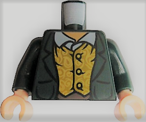 Torso LotR Jacket and Yellow Vest Pattern (Merry) / Dark Green Arms / Light Nougat Hands