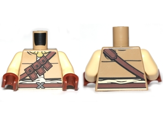 Torso SW Vest with Three Pocket Shoulder Belt Pattern / Tan Arms / Reddish Brown Hands