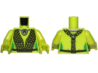 Torso Black Mesh Wrap Pattern (SW Oola) / Lime Arms / Lime Hands