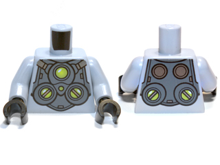 Torso Armor with Lime Circles Pattern (Doc Ock) / Light Bluish Gray Arms / Black Hands