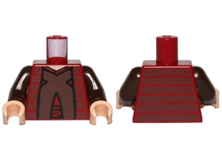 Torso SW Chancellor Palpatine, Horizontal Trim Pattern / Dark Brown Arms / Light Nougat Hands