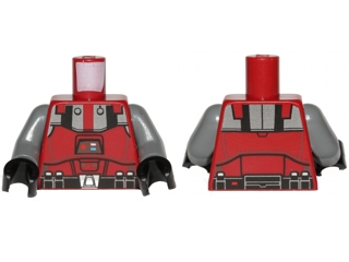 Torso SW Armor Sith Trooper with Black and Silver Pattern / Dark Bluish Gray Arms / Black Hands