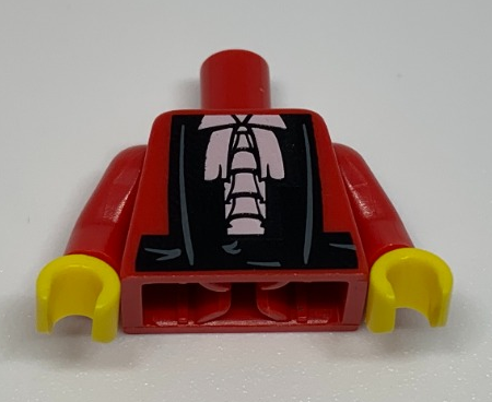 Torso Robe with White Shirt and Black Belt Pattern / Red Arms / Yellow Hands