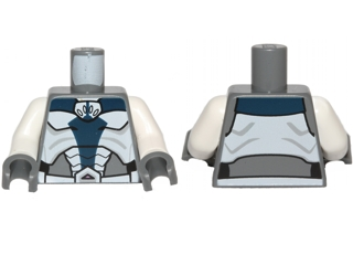 Torso SW Umbaran Soldier Armor Pattern / White Arms / Dark Bluish Gray Hands