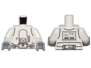 Torso SW Armor Snowtrooper with Printed Back Pattern / White Arms / Light Bluish Gray Hands