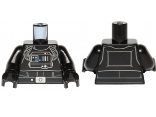 Torso SW TIE Pilot, Detailed with Back Printing Pattern / Black Arms / Black Hands