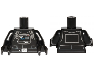 Torso SW TIE Pilot, Detailed with Back Printing Pattern / Black Arms with Imperial Logo and Pockets Pattern / Black Hands