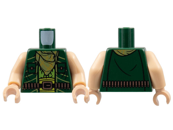 Torso Vest with Checkered Bandana and Ammunition Belt Pattern / Light Nougat Arms / Light Nougat Hands