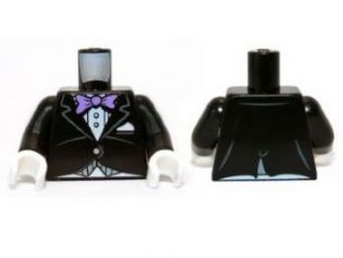 Torso Batman Jacket Formal with Lavender Bow Tie Pattern / Black Arms / White Hands