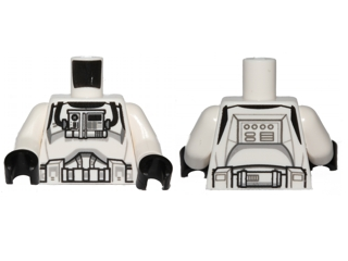 Torso SW Armor Clone Pilot Detailed Pattern / White Arms / Black Hands