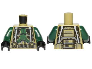Torso SW Armor Camouflage Pattern (Commander Gree) / Dark Green Arms / Black Hands