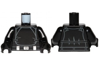 Torso SW Imperial Gunner Jumpsuit, Panel with Clasps, Belt with Silver Buckle and 2 Boxes Pattern / Black Arms / Black Hands