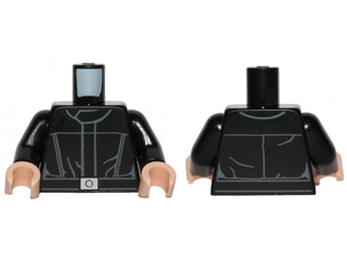 Torso SW Imperial Crew Uniform Jumpsuit, Thin Belt, and Small Silver Buckle Pattern / Black Arms / Light Nougat Hands